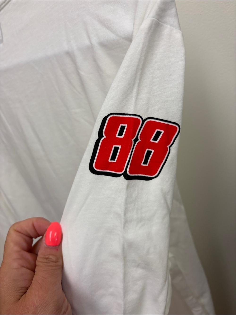 New Era White Long Sleeve Harding Steinbrenner Racing Tee - Picture 5 of 5